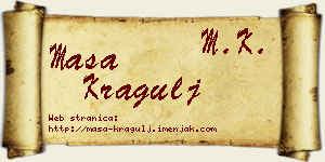 Maša Kragulj vizit kartica